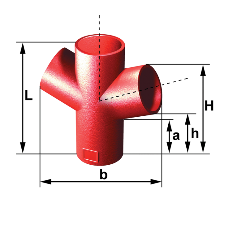 Ensign Fittings - 45° Double Branch