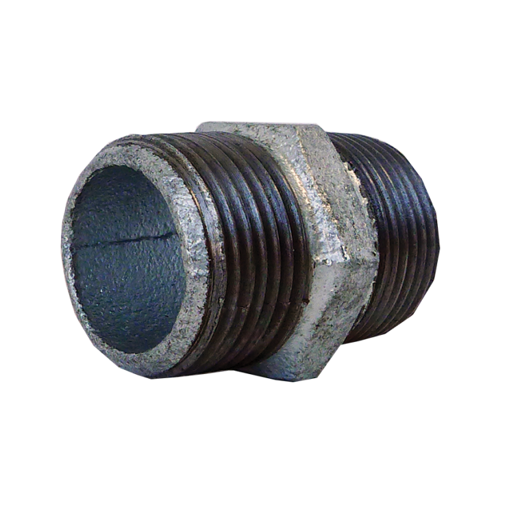 Galvanised Fittings- Hex Nipples Equal