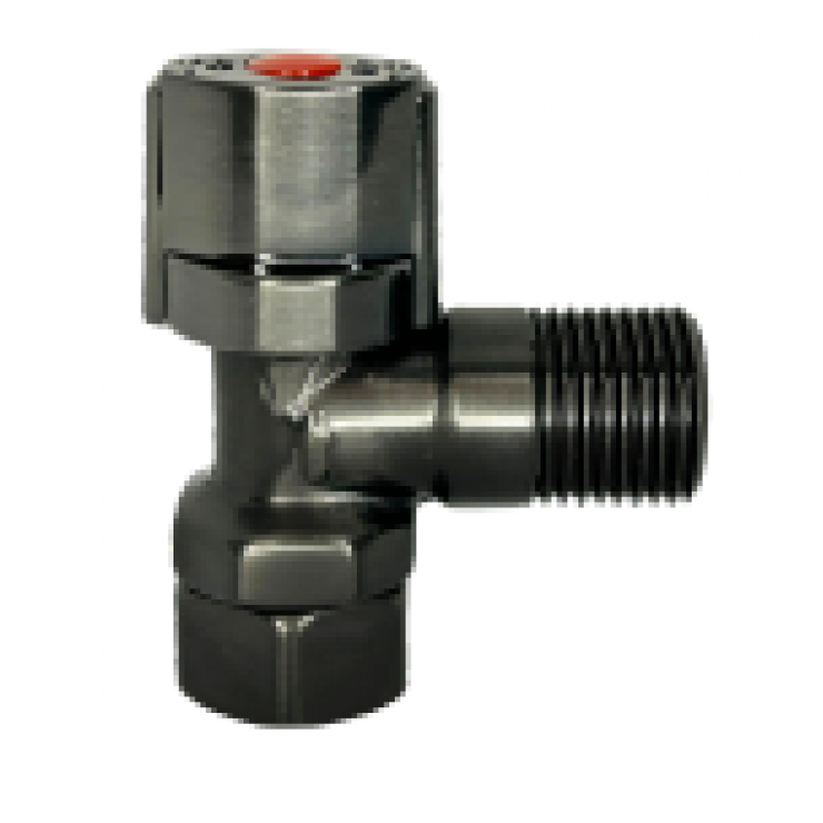 Brushed Gun Metal Lead-Free Loose Nut Cistern Tap &frac14; Turn