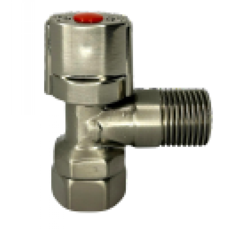 Brushed Nickel Lead-Free Loose Nut Cistern Tap &frac14; Turn